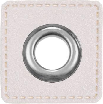 Ösen-Patches Weiß Breite 32 mm ,Höhe 32 mm , Ø 10 mm